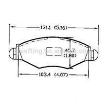 types de plaquettes de frein D1143 425212 pour PEUGEOT CITROEN avant prix des freins